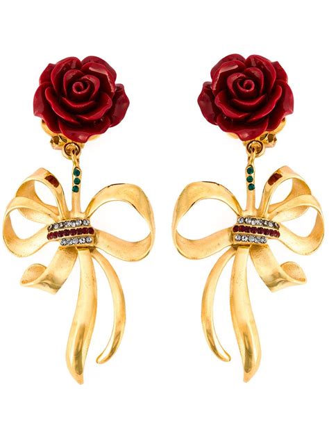 dolce gabbana rose clip on earrings|dolce and gabbana earrings sale.